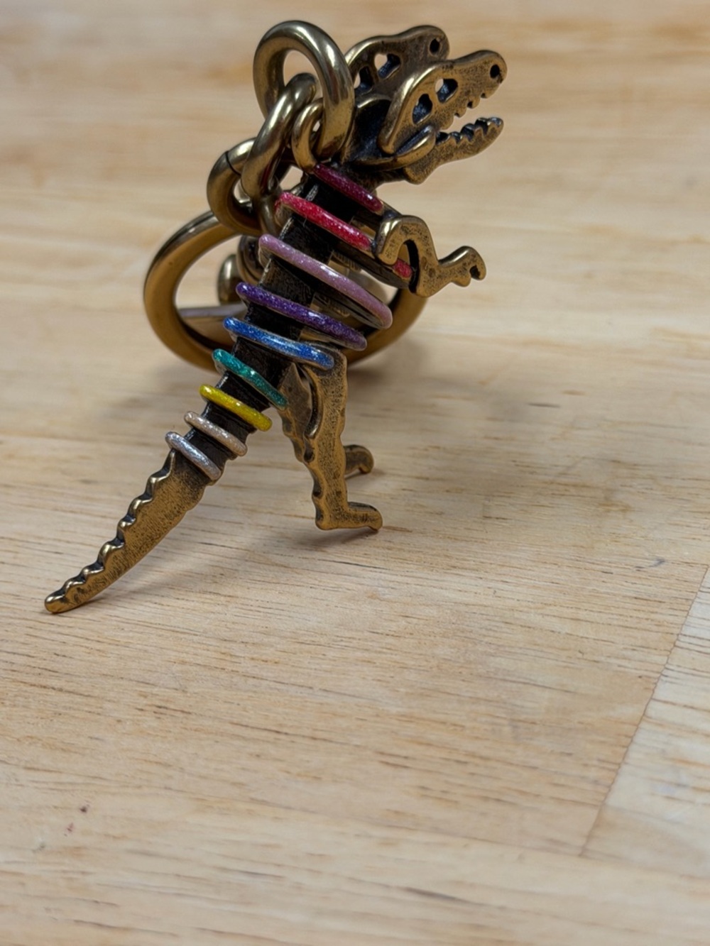 Coach colorful Dinosaur Keychain - Picture 9 of 10